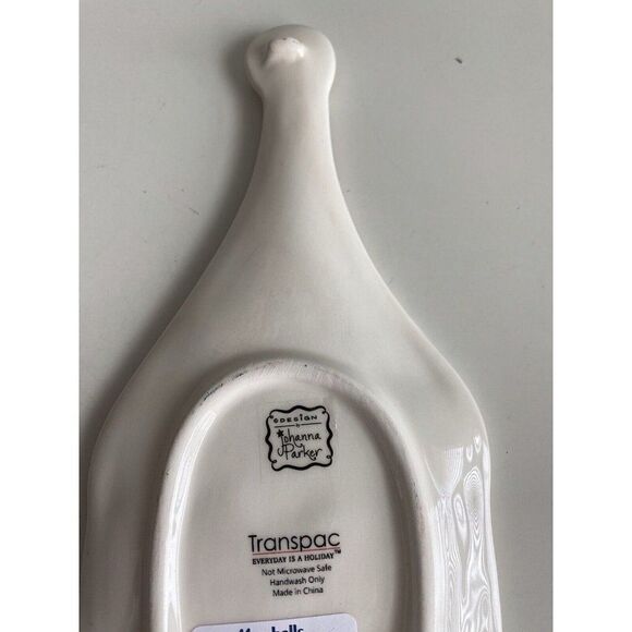 Johanna Parker Transpac Nostalgic Santa Spoon Rest Retro Christmas Holiday Decor - Picture 6 of 6